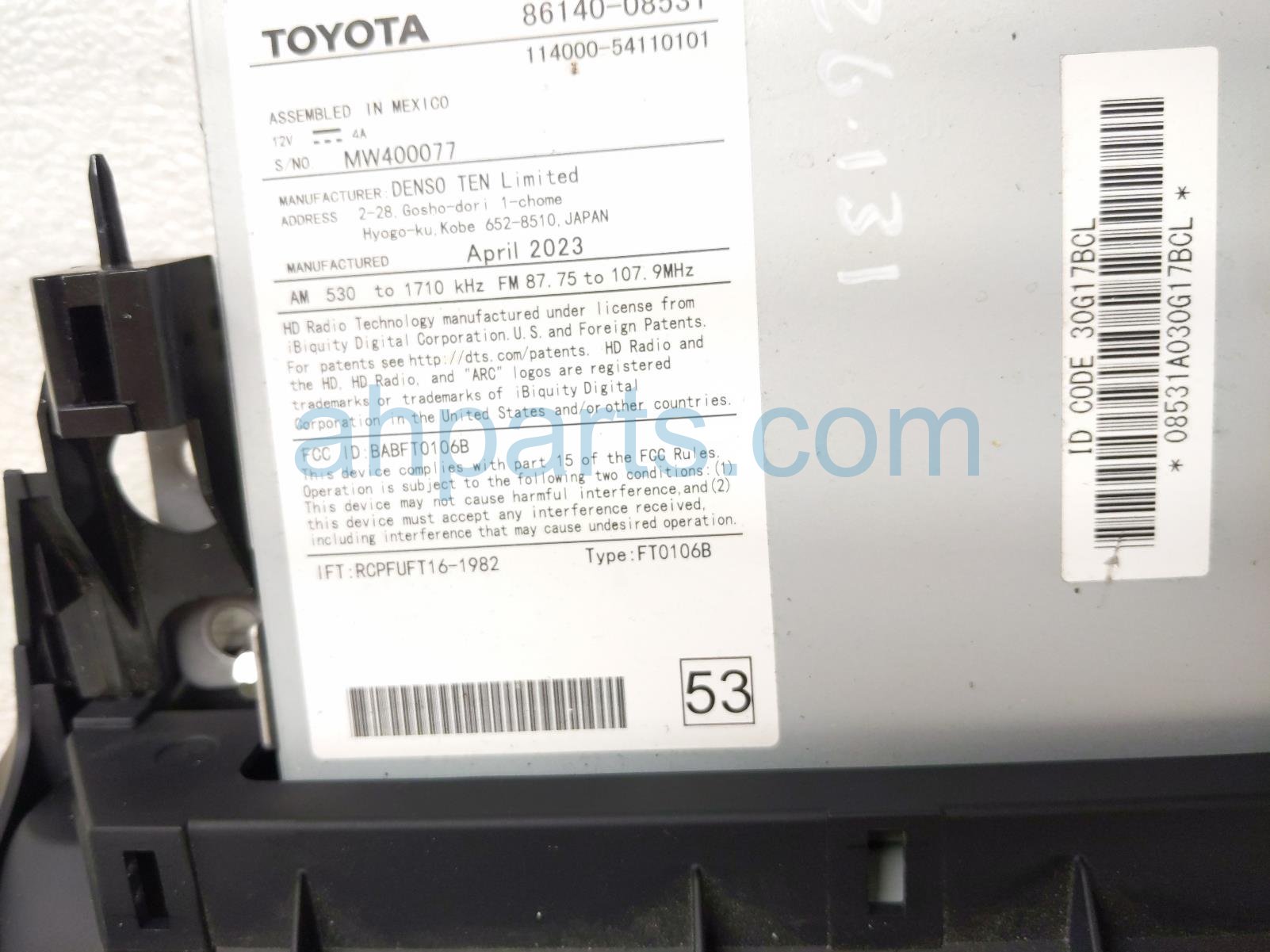 2023 Toyota Sienna Radio Receiver & Display Assy Le 86140 08531 Replacement 2023 Toyota Sienna Radio Receiver & Display Assy Le 86140 08531 Replacement thumbnail
