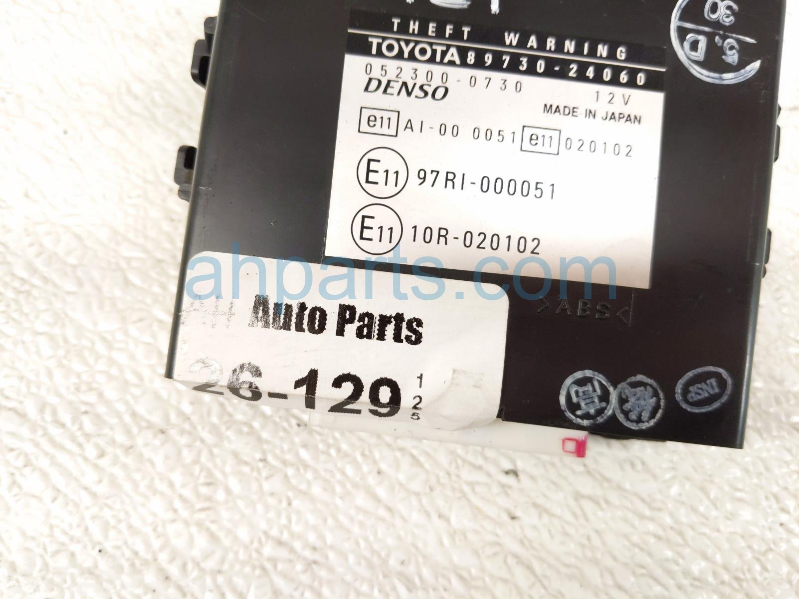 2002 Lexus Sc430 Theft Warning Module 89730 24060 Replacement 2002 Lexus Sc430 Theft Warning Module 89730 24060 Replacement thumbnail