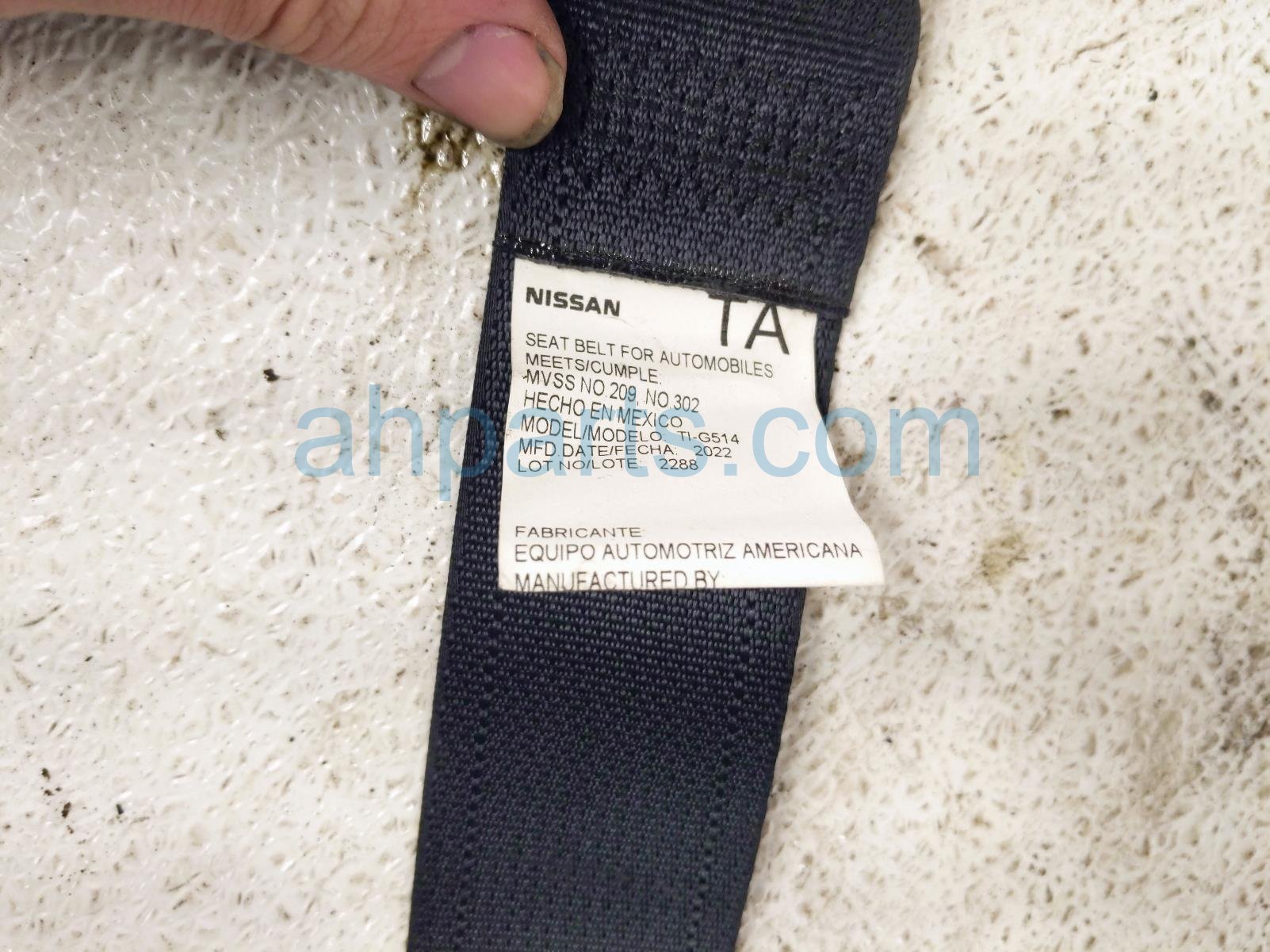 2023 Nissan Pathfinder Rear Seat 3rd Row Driver Belt Retractor Black 89845 6TA9A Replacement 2023 Nissan Pathfinder Rear Seat 3rd Row Driver Belt Retractor Black 89845 6TA9A Replacement thumbnail