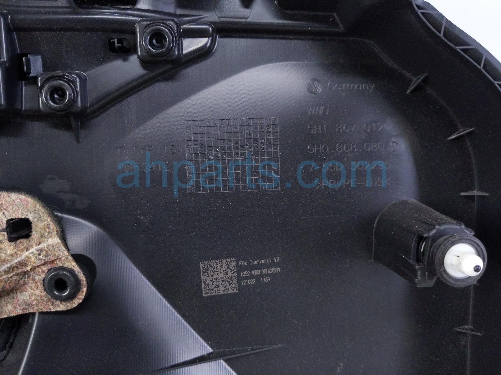 2023 Volkswagen Golf Gti Trim / Liner Front Passenger Interior Door Panel Black 5H1 867 010 Q OJG Replacement 2023 Volkswagen Golf Gti Trim / Liner Front Passenger Interior Door Panel Black 5H1 867 010 Q OJG Replacement thumbnail
