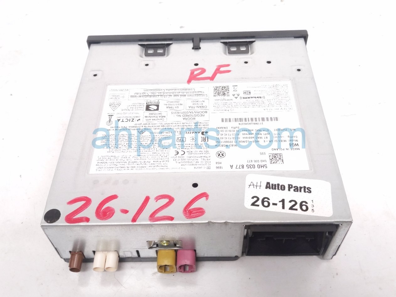 2023 Volkswagen Golf Gti Radio Receiver & Display Screen 5H0 035 877 A Replacement 2023 Volkswagen Golf Gti Radio Receiver & Display Screen 5H0 035 877 A Replacement thumbnail