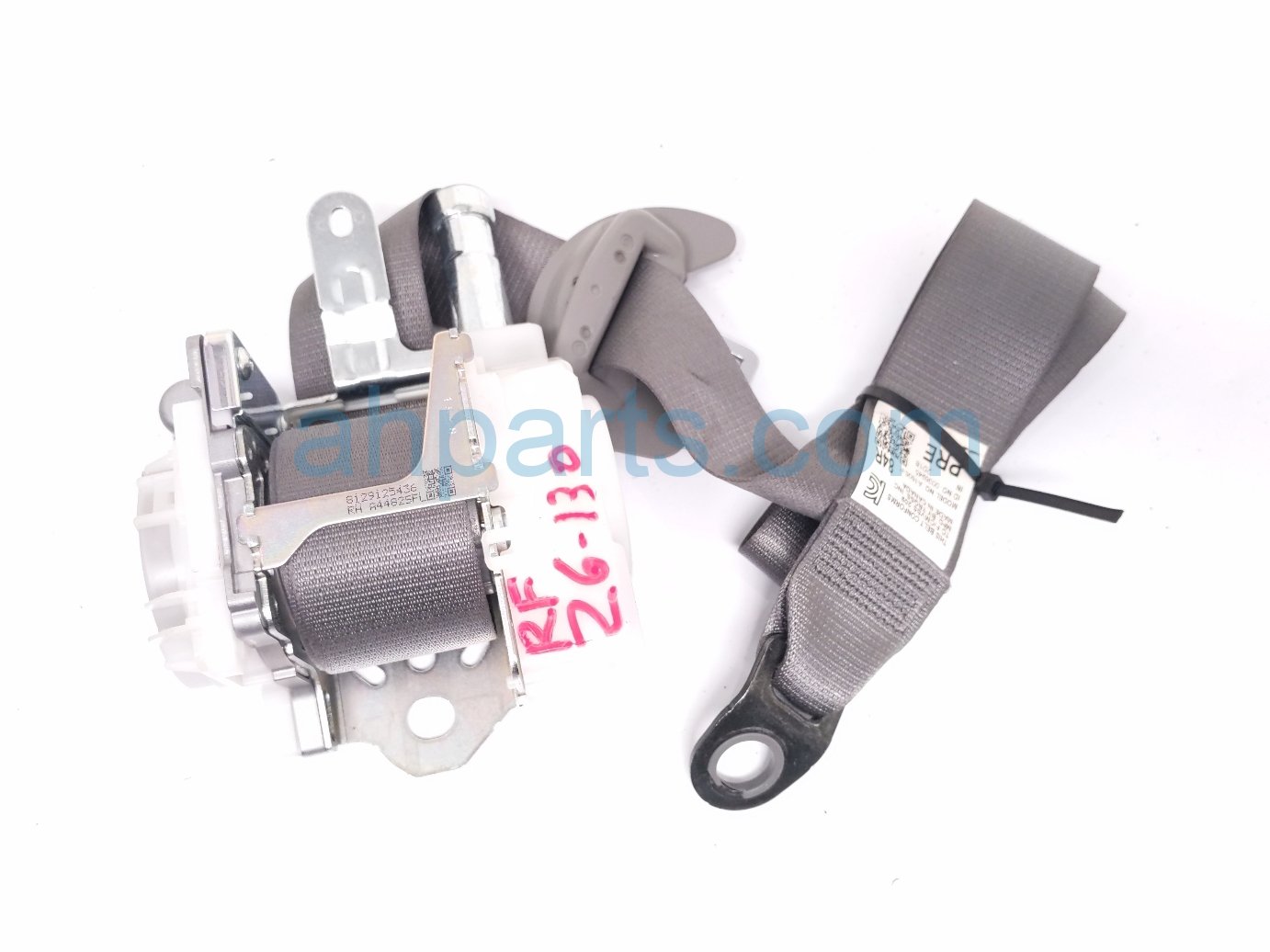 Front passenger SEAT BELT - GREY