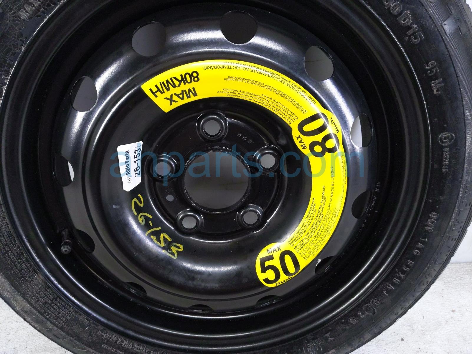 2026 Kia K4 Rim T125/80d15 Spare Donut Wheel+tire 52910 B0950 Replacement 2026 Kia K4 Rim T125/80d15 Spare Donut Wheel+tire 52910 B0950 Replacement thumbnail