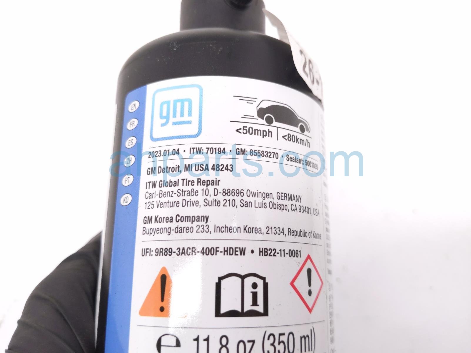 2026 Chevy Equinoxev Tire Repair Sealant Bottle 85583270 Replacement 2026 Chevy Equinoxev Tire Repair Sealant Bottle 85583270 Replacement thumbnail