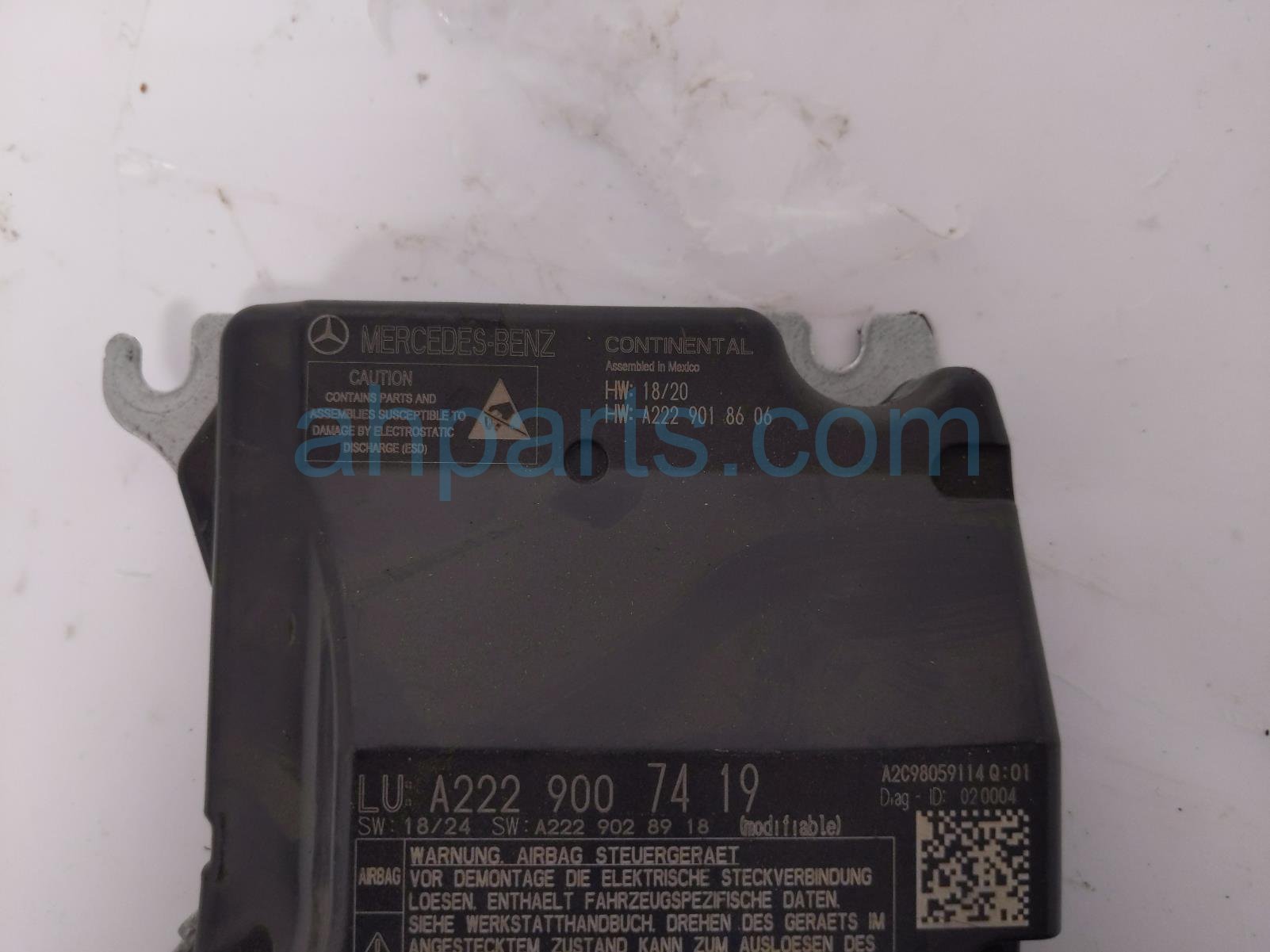 2020 Mercedes S560 Srs Airbag Computer 4 Blown Ab 222 900 74 19 Replacement 2020 Mercedes S560 Srs Airbag Computer 4 Blown Ab 222 900 74 19 Replacement thumbnail