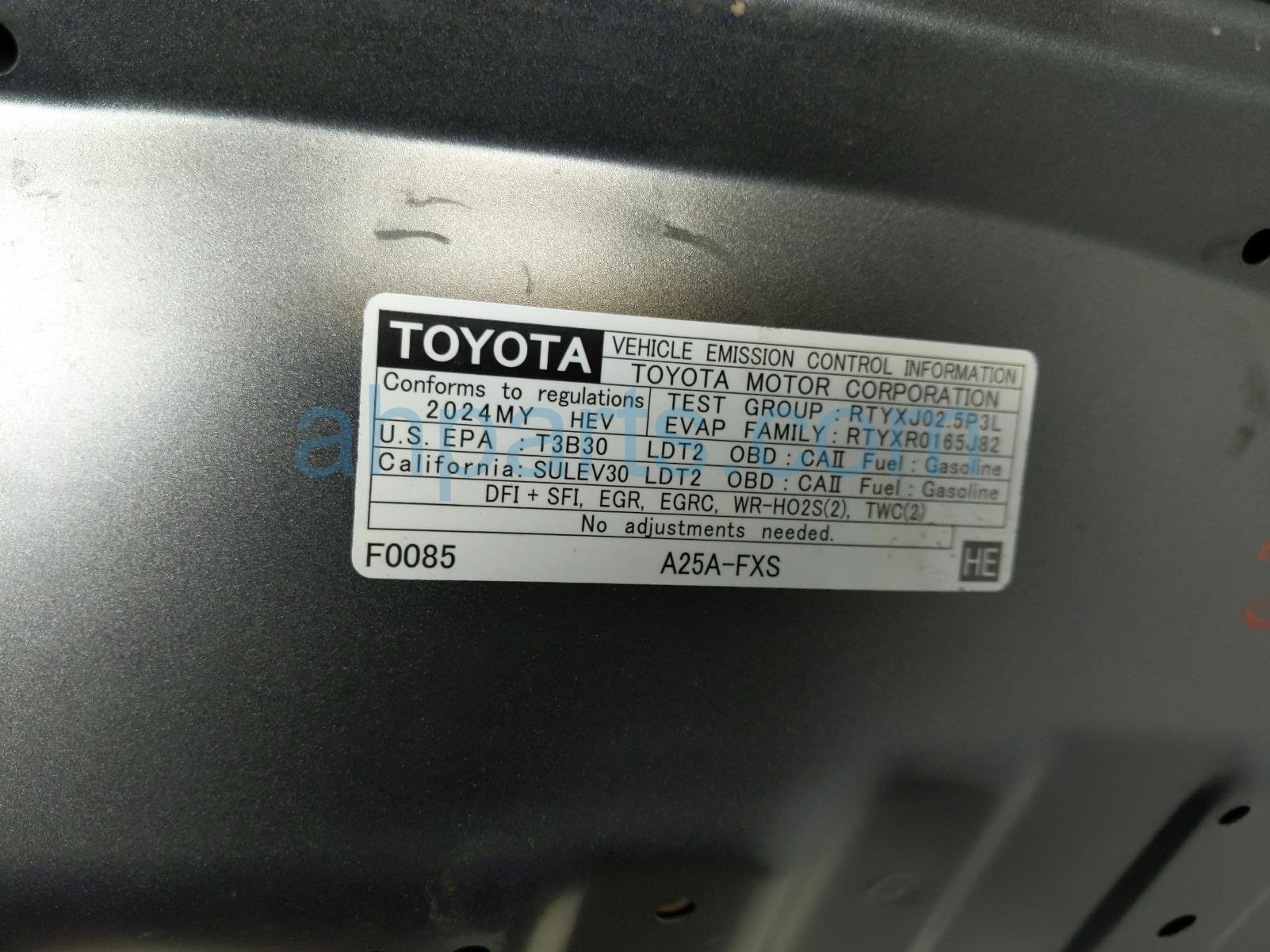 2024 Toyota Rav 4 Hood Grey 53301 0R080 Replacement 2024 Toyota Rav 4 Hood Grey 53301 0R080 Replacement thumbnail