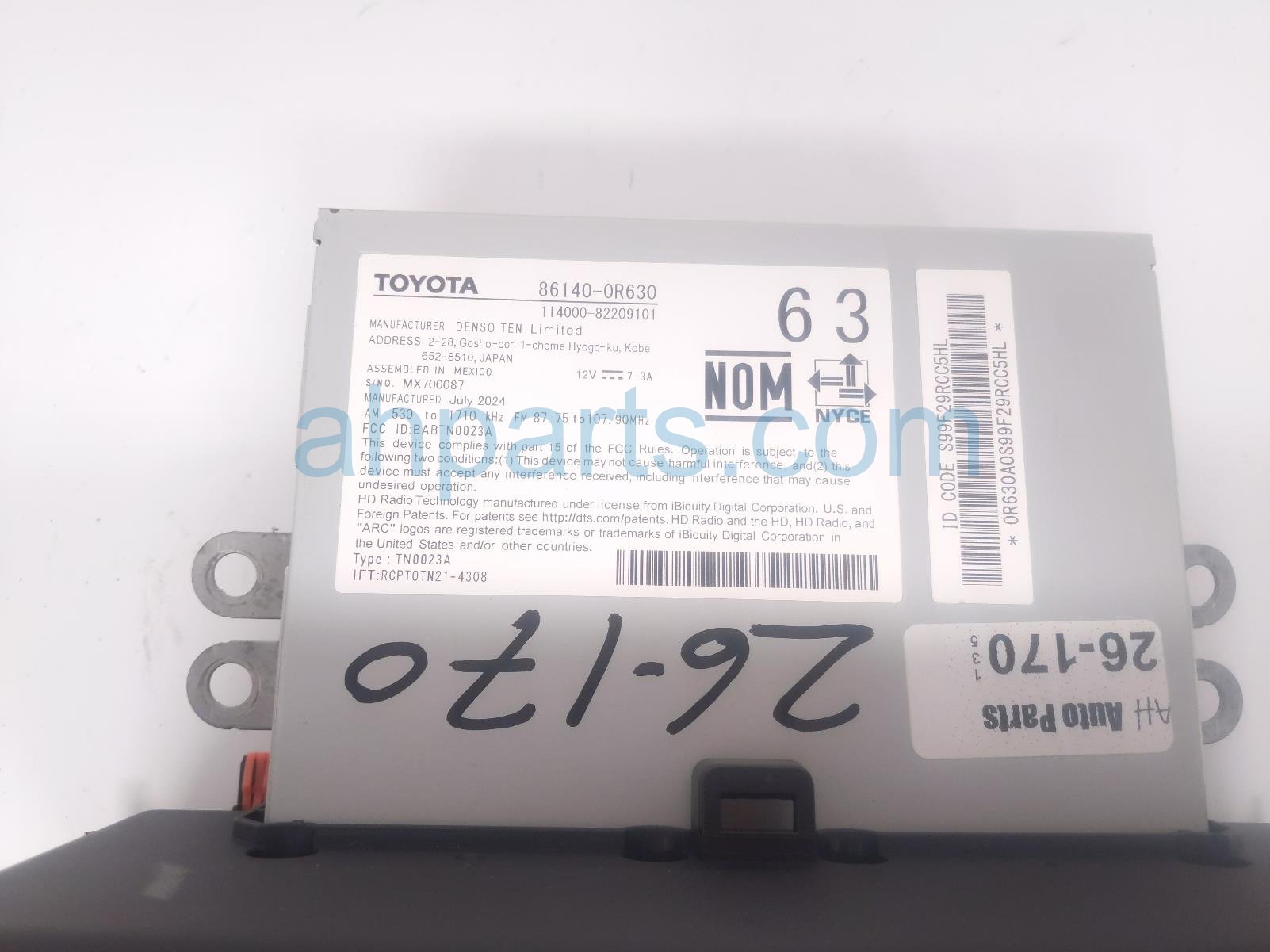 2024 Toyota Rav 4 Radio Receiver & Display Screen 86140 0R630 Replacement 2024 Toyota Rav 4 Radio Receiver & Display Screen 86140 0R630 Replacement thumbnail