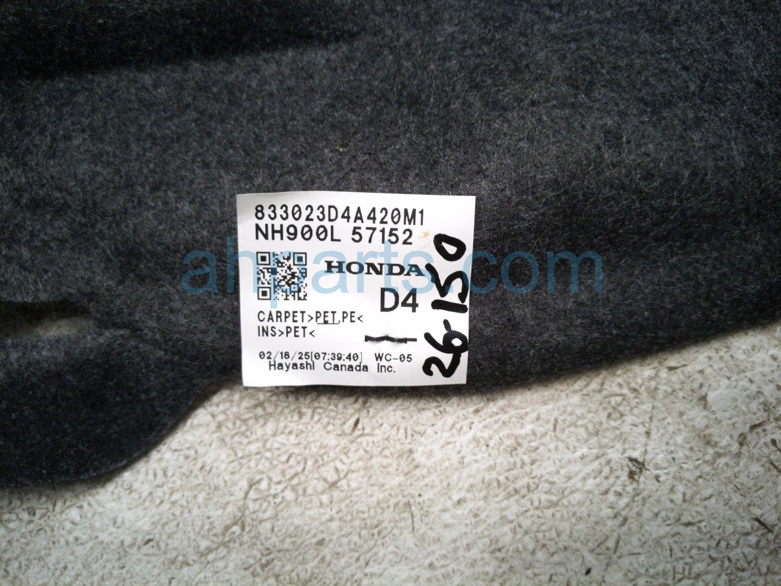 2025 Honda CR V Ground Rear Floor Carpet Black 83302 3D4 A42ZA Replacement 2025 Honda CR V Ground Rear Floor Carpet Black 83302 3D4 A42ZA Replacement thumbnail