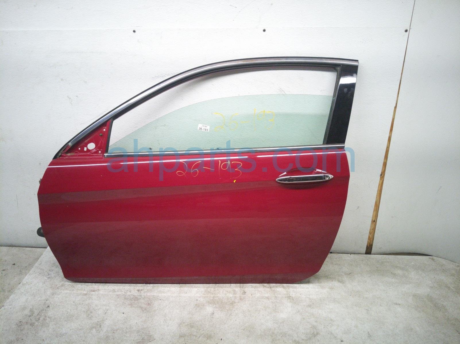 Honda LH DOOR - RED - NO MIRROR/TRIM