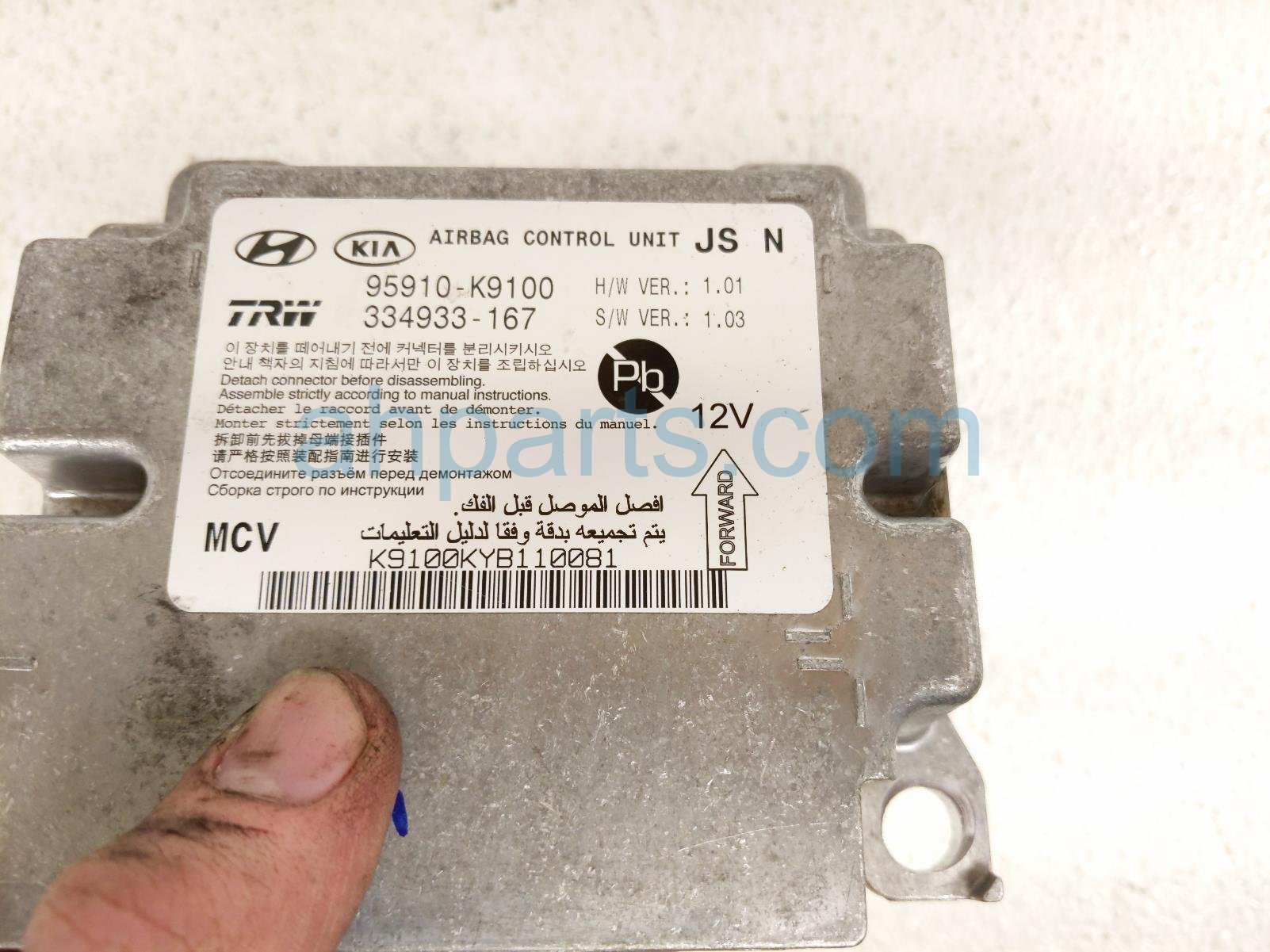 2020 Hyundai Veloster Srs Airbag Computer 2 Blown Ab 95910 K9100 Replacement 2020 Hyundai Veloster Srs Airbag Computer 2 Blown Ab 95910 K9100 Replacement thumbnail
