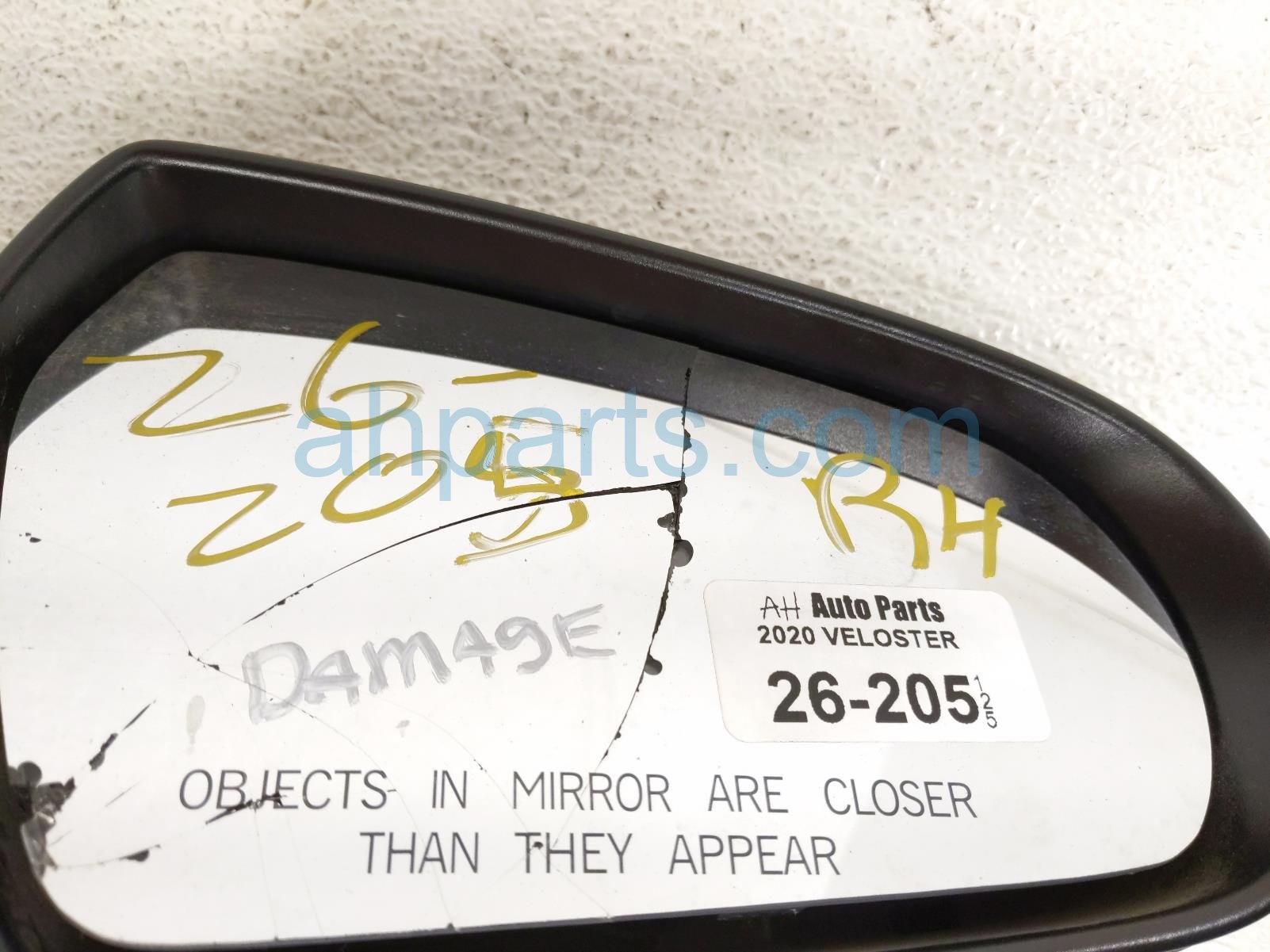 2020 Hyundai Veloster Rear Passenger Side View Mirror Black 87620 K9030 Replacement 2020 Hyundai Veloster Rear Passenger Side View Mirror Black 87620 K9030 Replacement thumbnail