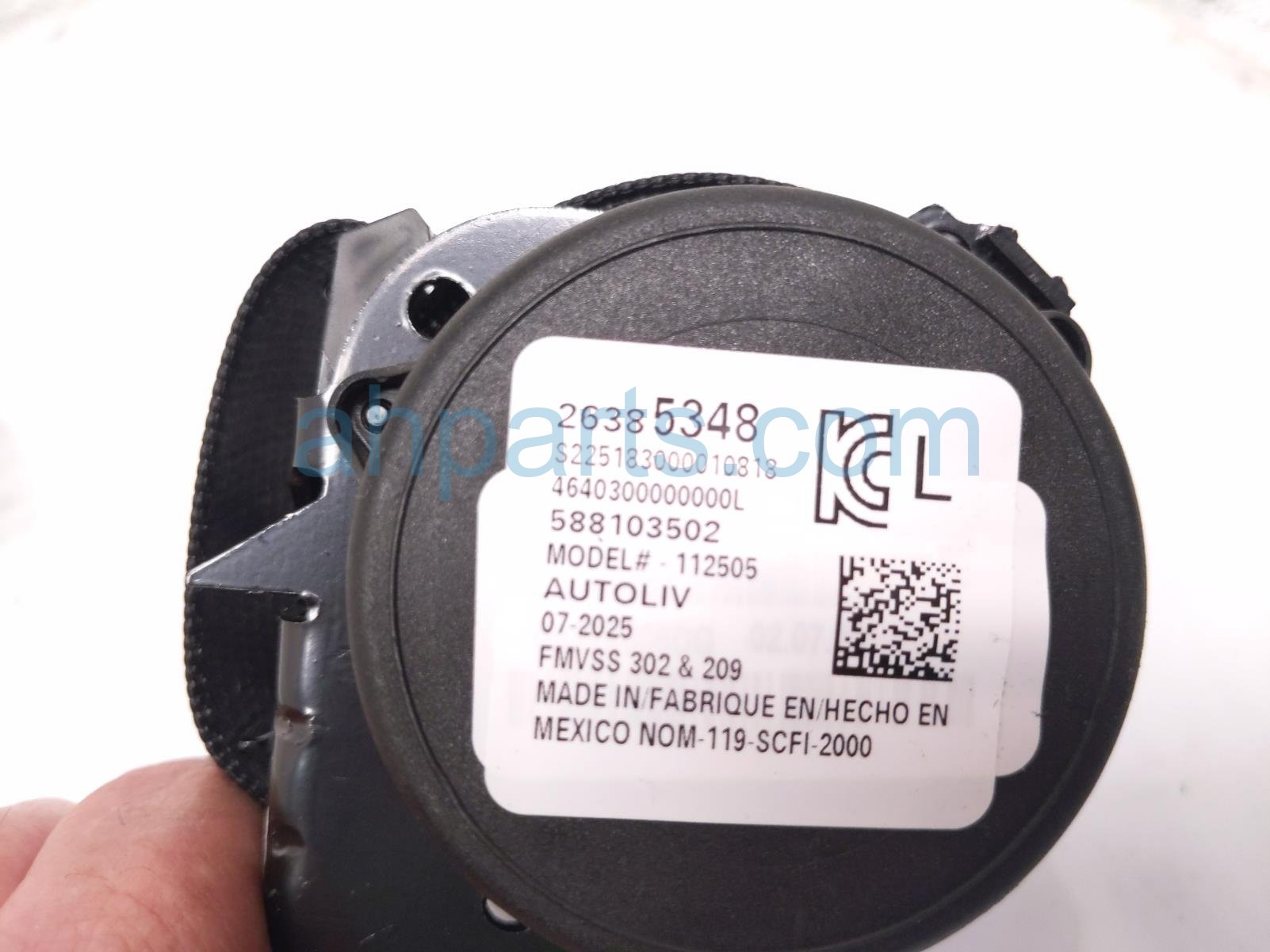 2026 GMC Acadia Rear Seat 3rd Row Driver Belt Retractor Black 26385348 Replacement 2026 GMC Acadia Rear Seat 3rd Row Driver Belt Retractor Black 26385348 Replacement thumbnail