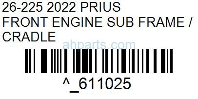 2022 Toyota Prius Crossmember Front Engine Sub Frame / Cradle 51201 47072 Replacement 2022 Toyota Prius Crossmember Front Engine Sub Frame / Cradle 51201 47072 Replacement thumbnail