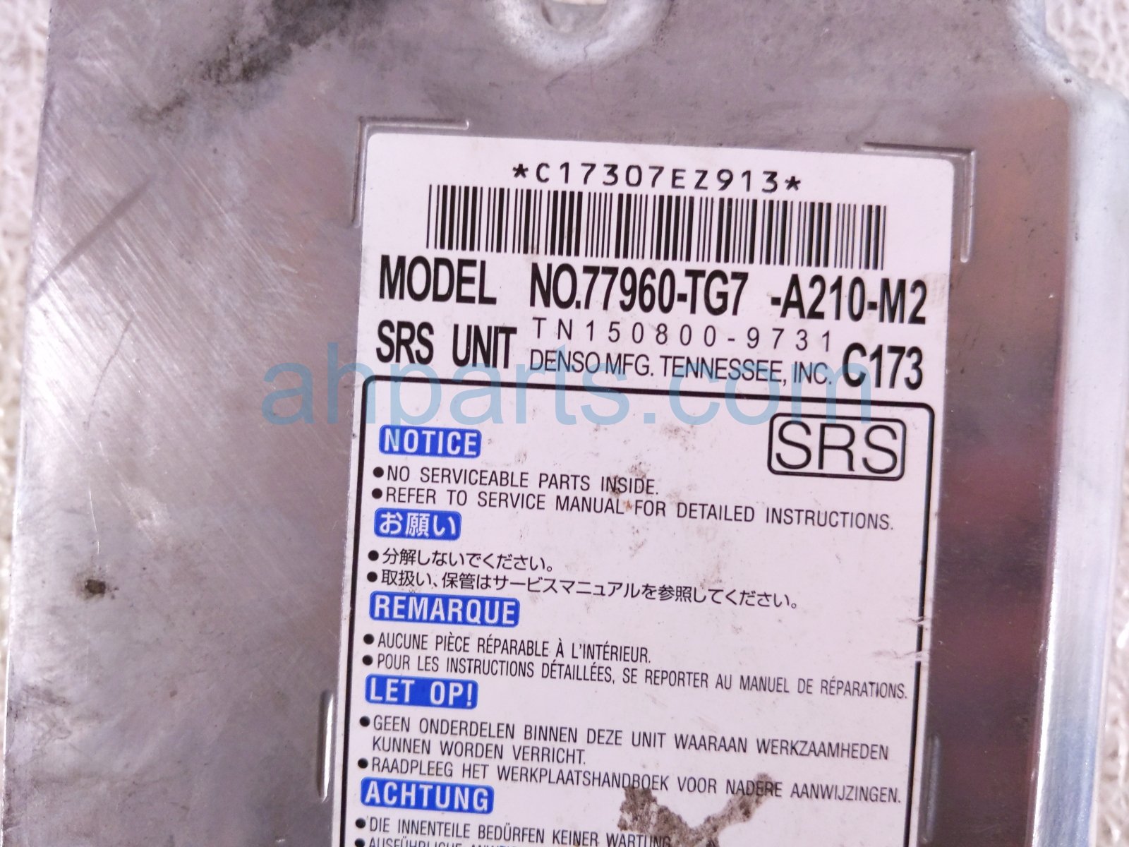 2020 Honda Pilot Srs Airbag Computer 5 Blown Ab 77960 TG7 A21 Replacement 2020 Honda Pilot Srs Airbag Computer 5 Blown Ab 77960 TG7 A21 Replacement thumbnail