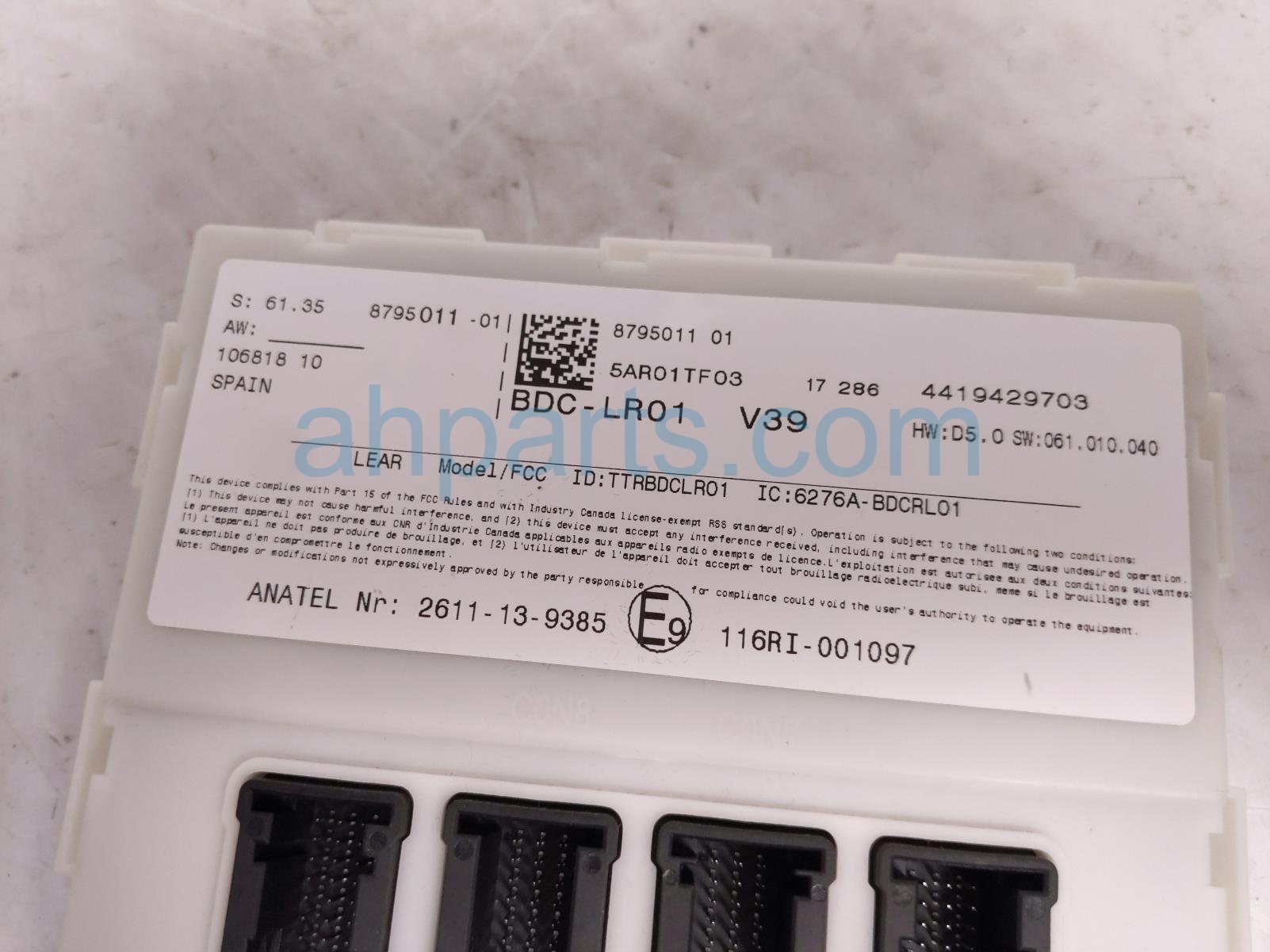 2018 BMW X5 Body Control Module Front Passenger 61 35 8 795 011 Replacement 2018 BMW X5 Body Control Module Front Passenger 61 35 8 795 011 Replacement thumbnail