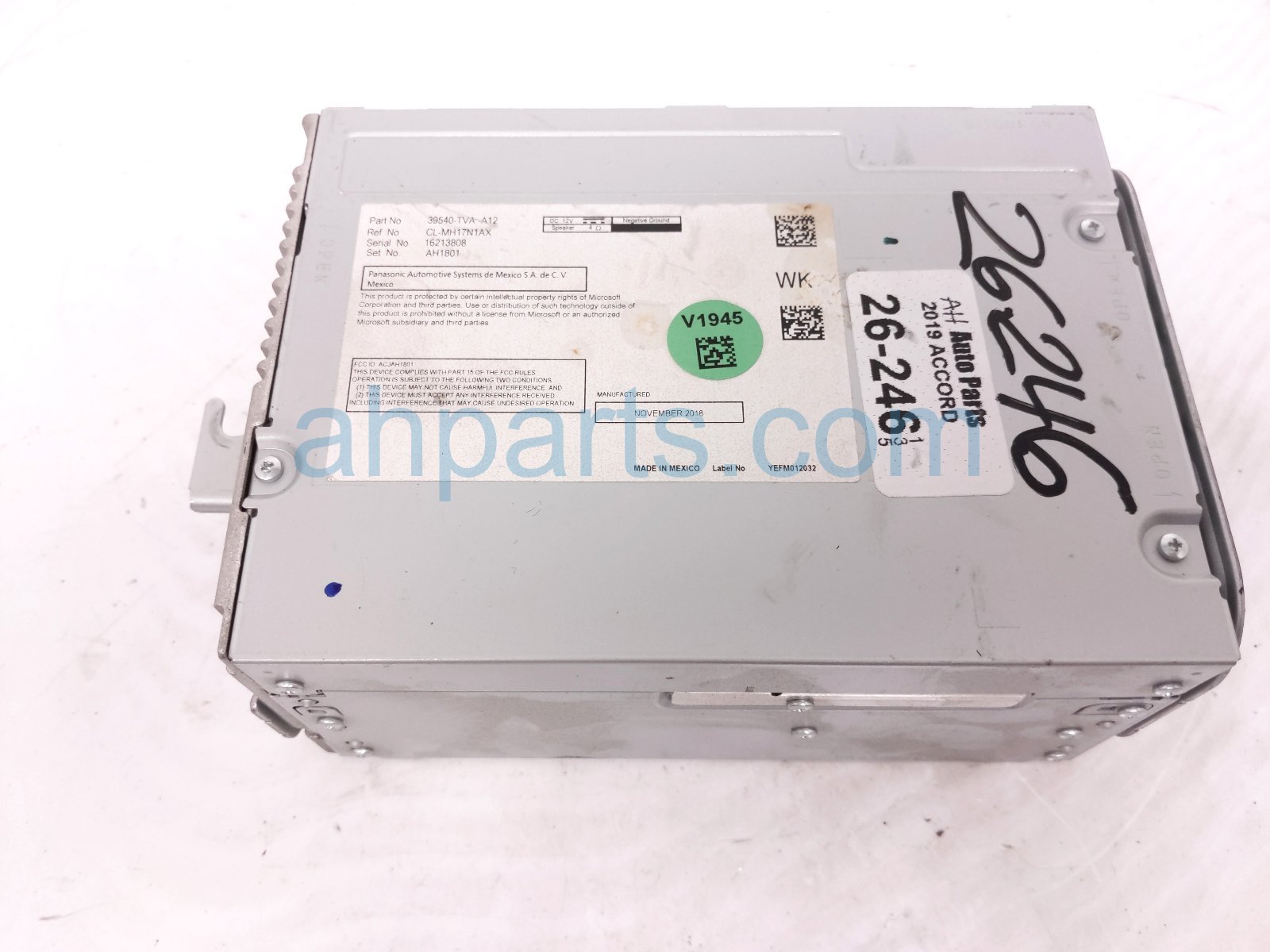 2019 Honda Accord Audio/radio Receiver 39540 TVA A12 Replacement 2019 Honda Accord Audio/radio Receiver 39540 TVA A12 Replacement thumbnail