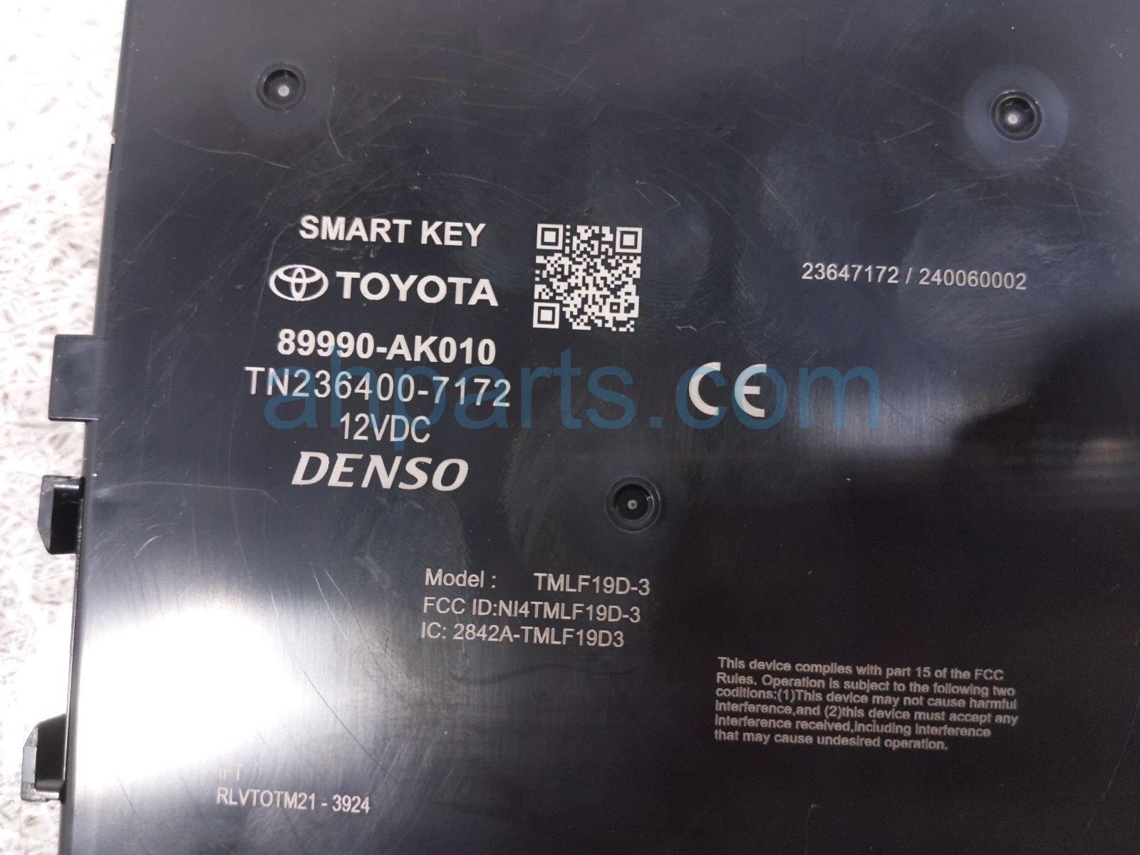 2024 Toyota Tacoma Smart Key Control Module Front Driver 89990 AK010 Replacement 2024 Toyota Tacoma Smart Key Control Module Front Driver 89990 AK010 Replacement thumbnail