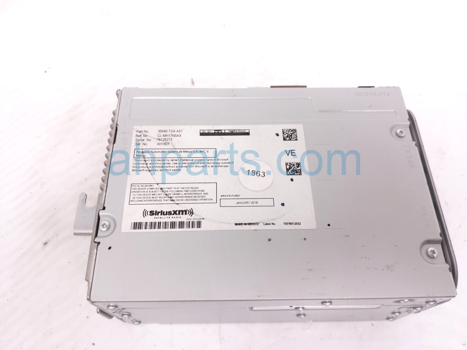 2018 Honda Accord Audio/radio Receiver 39540 TVA A58 Replacement 2018 Honda Accord Audio/radio Receiver 39540 TVA A58 Replacement thumbnail