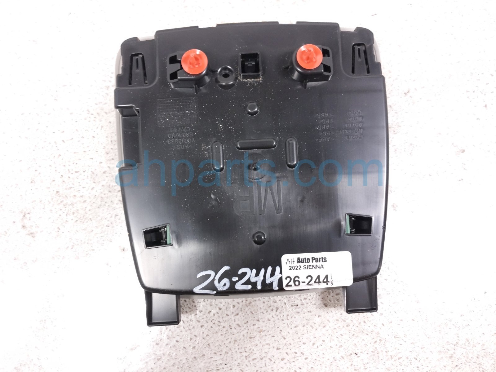 2022 Toyota Sienna Roof Console / Map Lt W/sun Grey 63650 08720 B0 Replacement 2022 Toyota Sienna Roof Console / Map Lt W/sun Grey 63650 08720 B0 Replacement thumbnail