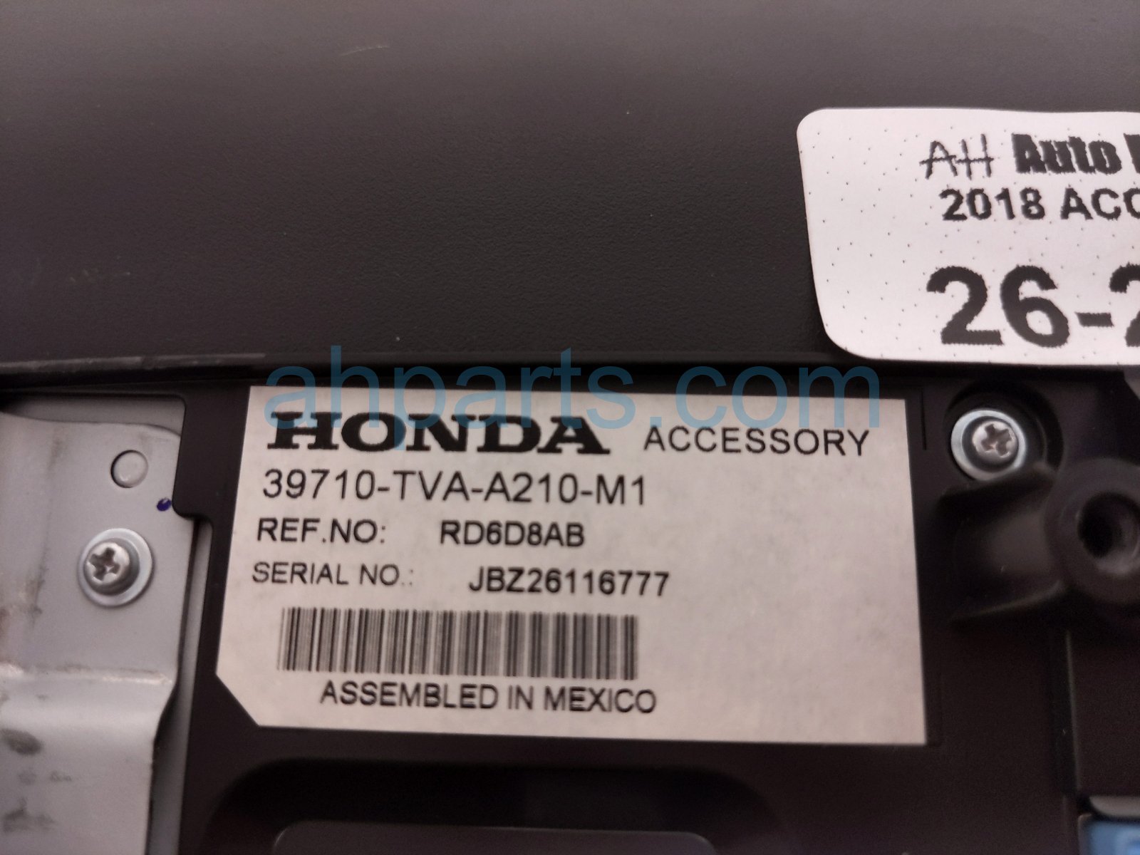 2018 Honda Accord Upper Display Screen W/ Navi 39710 TVA A22 Replacement 2018 Honda Accord Upper Display Screen W/ Navi 39710 TVA A22 Replacement thumbnail
