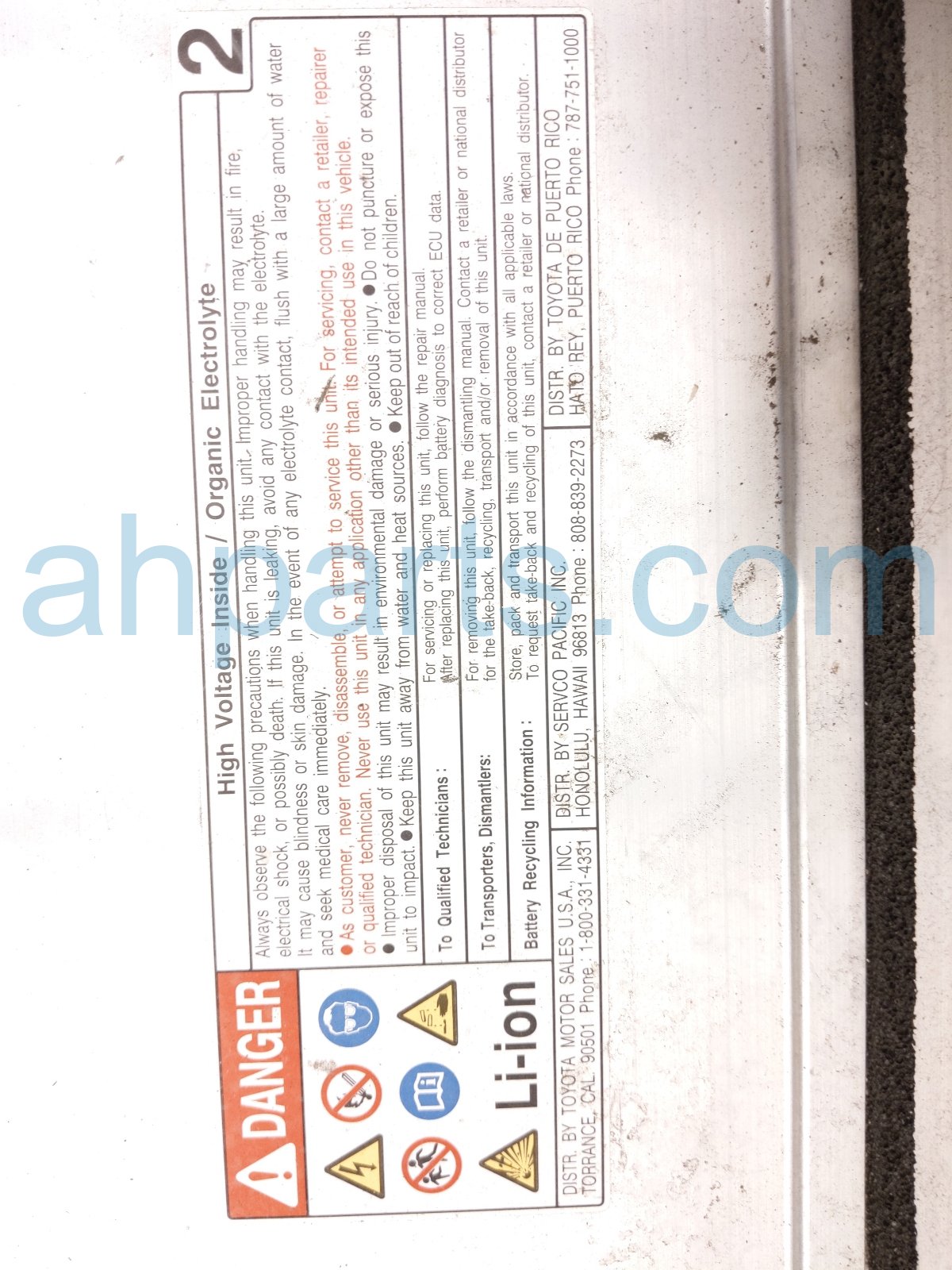 2022 Toyota Prius Hybrid Battery Assy prim Miles G9280 47290 Replacement 2022 Toyota Prius Hybrid Battery Assy prim Miles G9280 47290 Replacement thumbnail