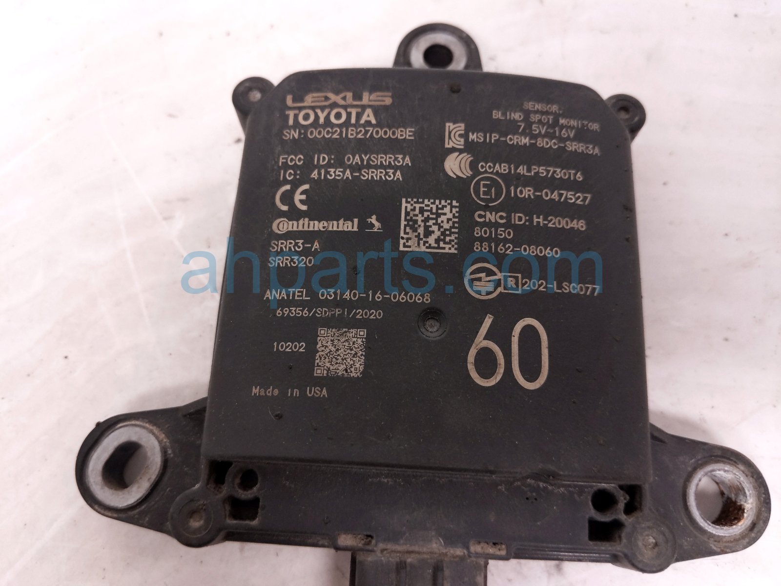 2022 Toyota Sienna Rear Passenger Blind Spot Radar Unit 88162 08060 Replacement 2022 Toyota Sienna Rear Passenger Blind Spot Radar Unit 88162 08060 Replacement thumbnail