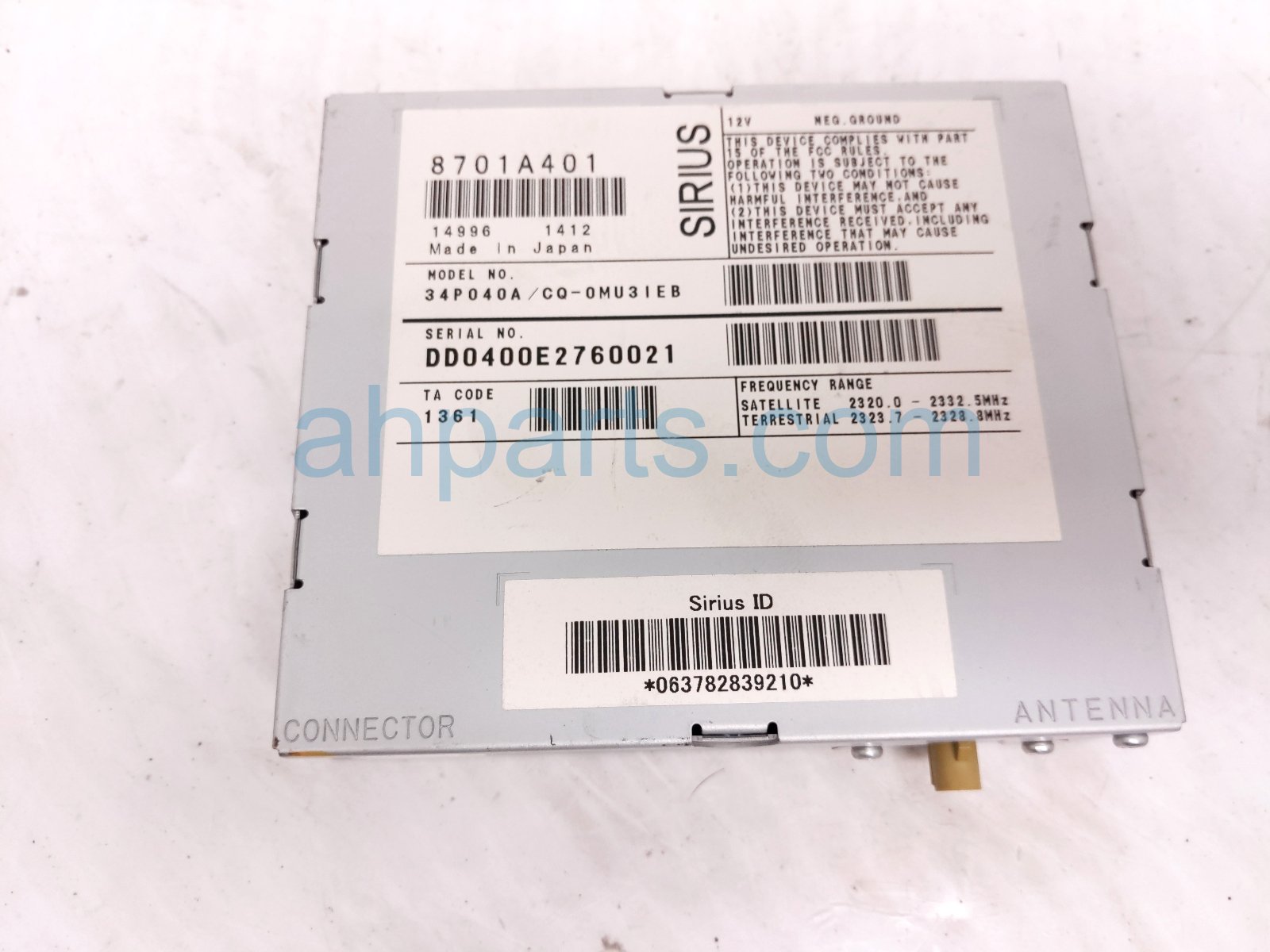 2015 Mitsubishi Lancermit Satellite Radio Receiver 8701A401 Replacement 2015 Mitsubishi Lancermit Satellite Radio Receiver 8701A401 Replacement thumbnail