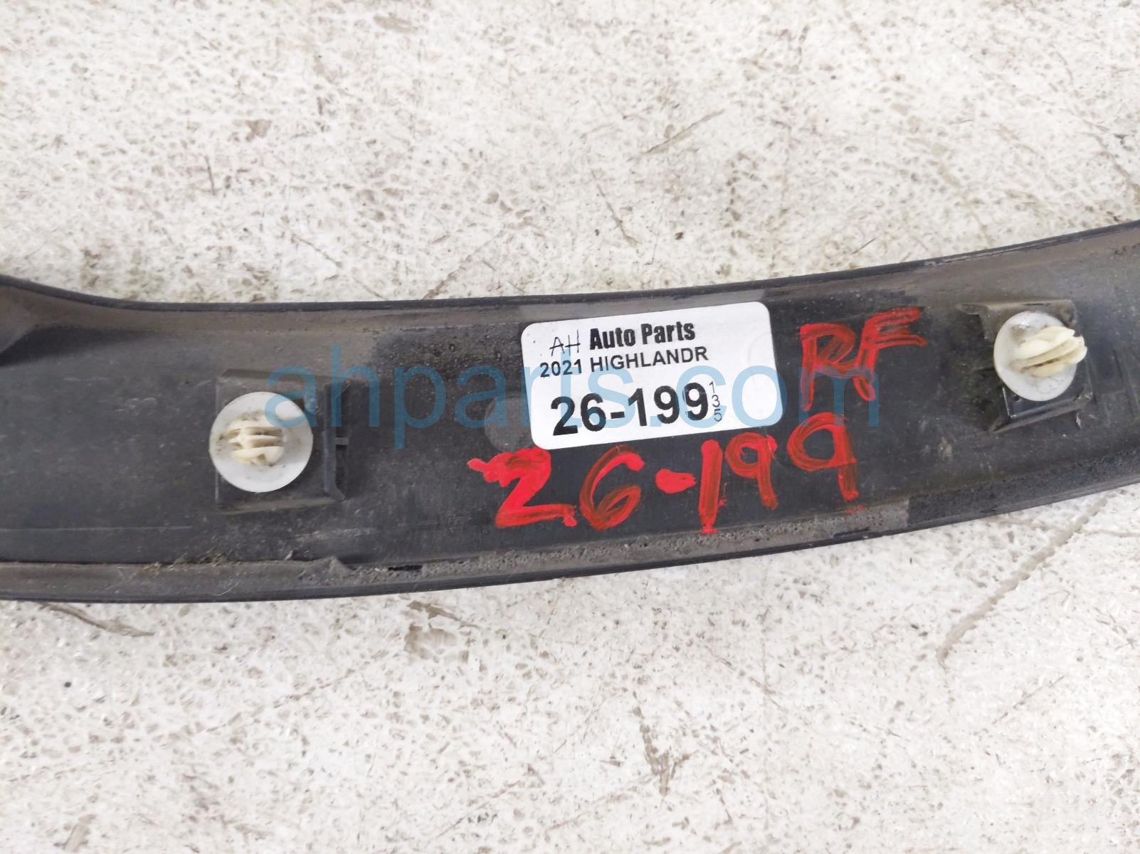 2021 Toyota Highlander Front Passenger Fender Flare Black 75085 0E040 Replacement 2021 Toyota Highlander Front Passenger Fender Flare Black 75085 0E040 Replacement thumbnail