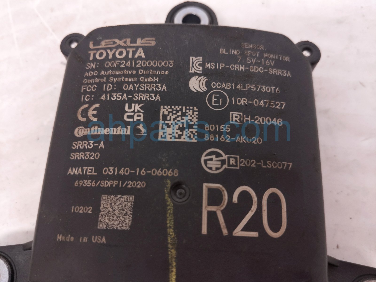 2024 Toyota Tacoma Rear Driver Blind Spot Monitor Sensor 88162 AK020 Replacement 2024 Toyota Tacoma Rear Driver Blind Spot Monitor Sensor 88162 AK020 Replacement thumbnail
