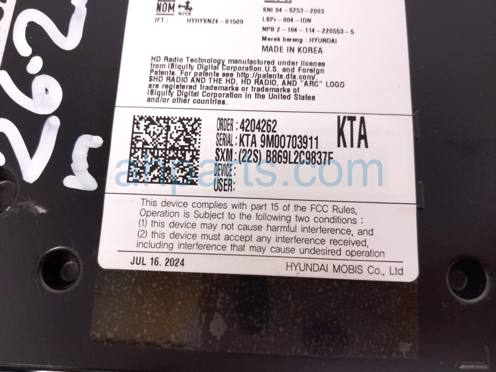 2025 Kia Carnival Radio Receiver Unit Ex 96560 R0TA0 Replacement 2025 Kia Carnival Radio Receiver Unit Ex 96560 R0TA0 Replacement thumbnail