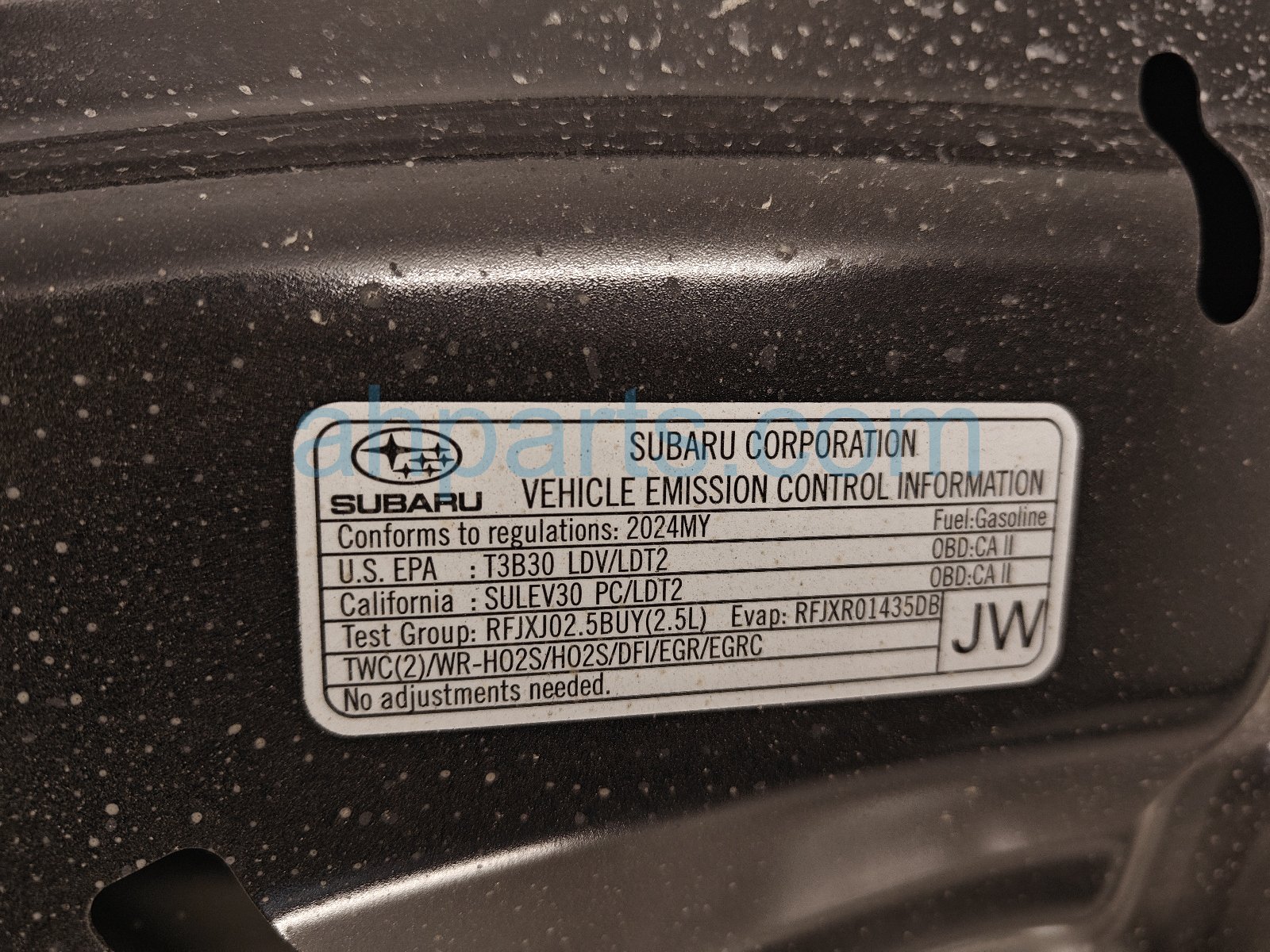 2024 Subaru Legacy Hood Black 57229AN00A9P Replacement 2024 Subaru Legacy Hood Black 57229AN00A9P Replacement thumbnail