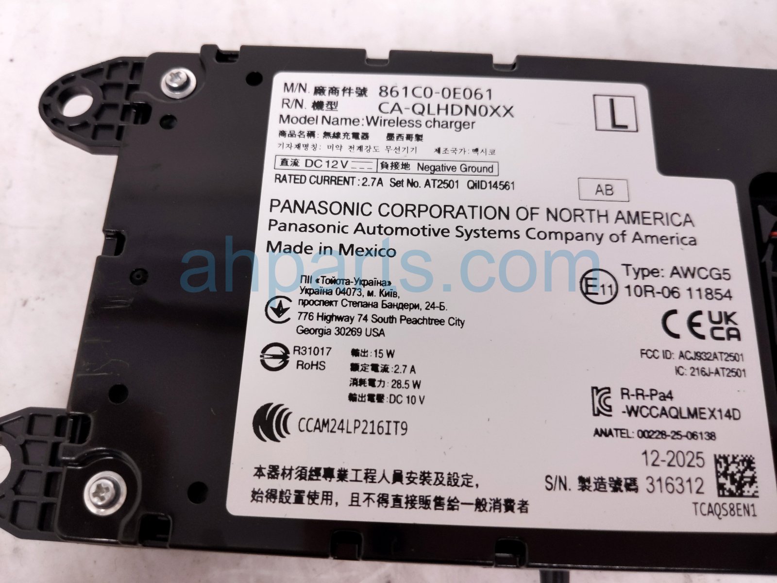 2026 Toyota Camry Wireless Phone Charger Module 861C0 0E061 Replacement 2026 Toyota Camry Wireless Phone Charger Module 861C0 0E061 Replacement thumbnail