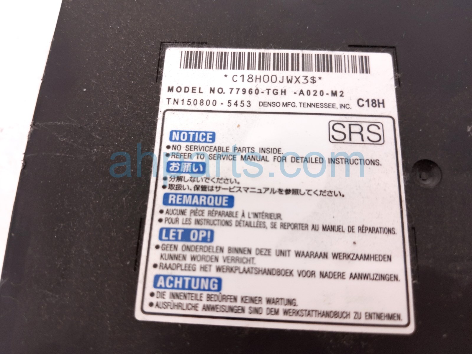 2019 Honda Civic Srs Airbag Computer 3 Blown Ab 77960 TGH A02 Replacement 2019 Honda Civic Srs Airbag Computer 3 Blown Ab 77960 TGH A02 Replacement thumbnail