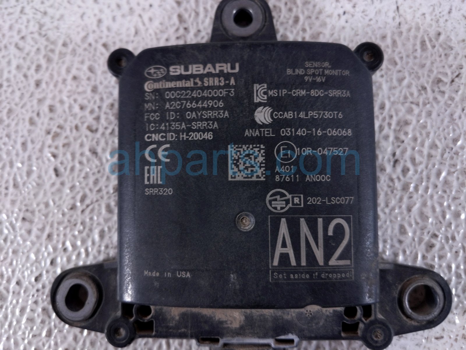 2022 Subaru Ascent Rear Driver Blind Spot Radar Unit 87611AN00C Replacement 2022 Subaru Ascent Rear Driver Blind Spot Radar Unit 87611AN00C Replacement thumbnail