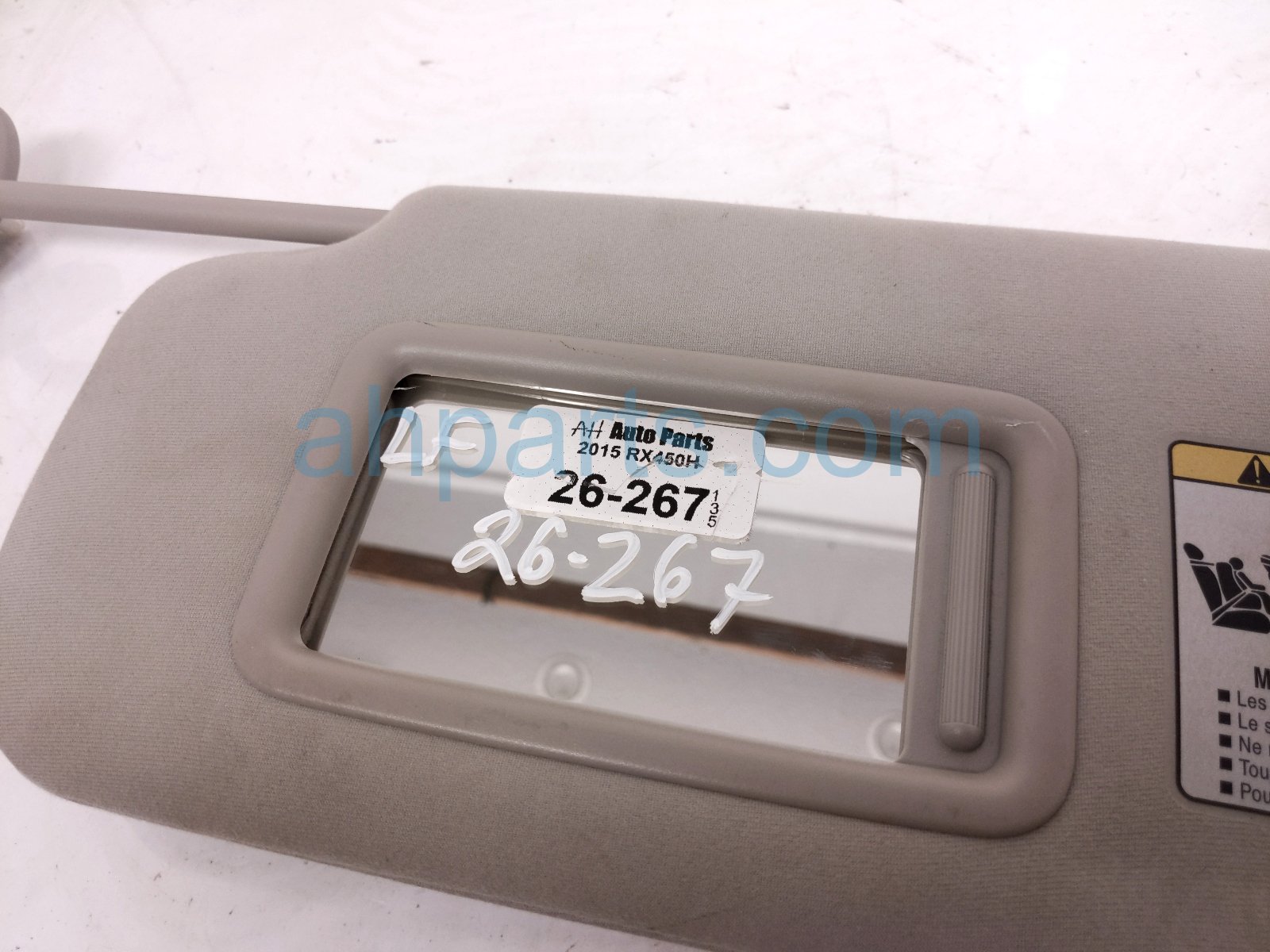 2015 Lexus Rx450h Driver Sun Visor Grey *impressions 74320 0E020 B0 Replacement 2015 Lexus Rx450h Driver Sun Visor Grey *impressions 74320 0E020 B0 Replacement thumbnail