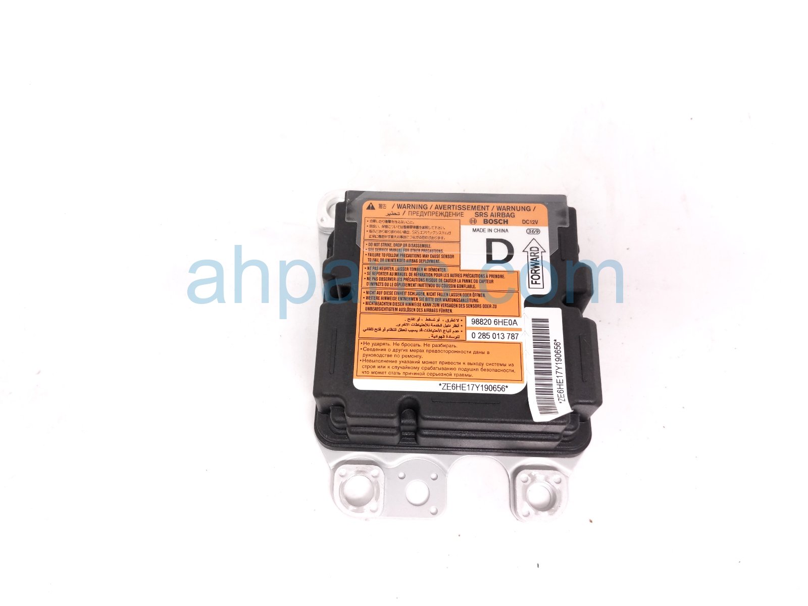 Infiniti SRS AIRBAG COMPUTER - 0 BLOWN AB
